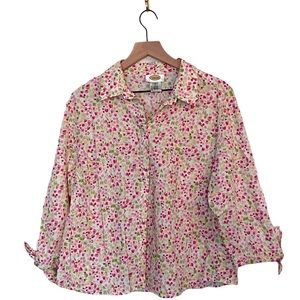 Talbots Floral Button Down Shirt